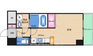 CHINSA NAMBA【7階】の間取り