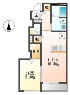 リバテンハイツ【1階】の間取り