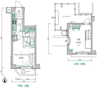 リヴシティ西早稲田【5階】の間取り