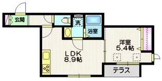 レガート代沢【1階】の間取り