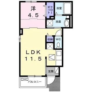 M・シャルマンジャンD【1階】の間取り