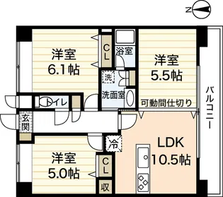 ウイングビル【10階】の間取り