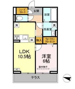 D-paina中里【1階】の間取り