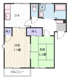 フレグランス美(うるわし)II【2階】の間取り