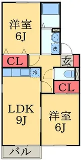 クレールシャンブルA【1階】の間取り