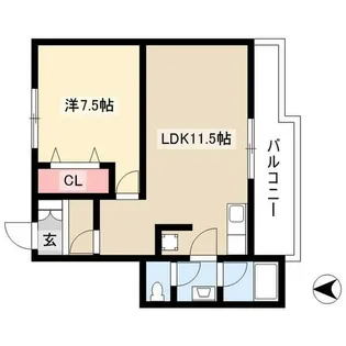 松原マンション【4階】の間取り