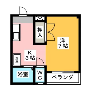 1Kの間取り画像