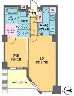 カスタリア高輪【8階】の間取り