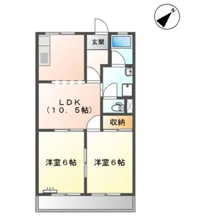 コートプレイスWest【2階】の間取り
