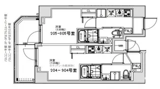 S-RESIDENCE横濱阪東橋【7階】の間取り