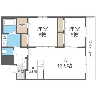 Bambino山の手【4階】の間取り