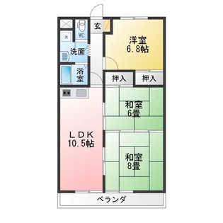 スカイハイツ日進【2階】の間取り