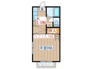 セジュ-ル・ユキ【2階】の間取り