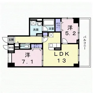 Y’s STATE 天王台【7階】の間取り