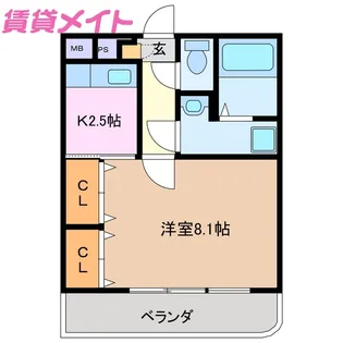 エマーブル矢橋【2階】の間取り