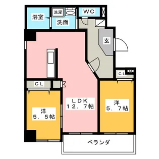 プライムコート【2階】の間取り