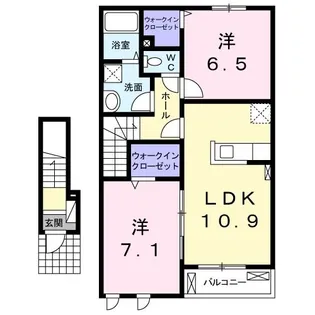 イースト・ウィステリア【2階】の間取り
