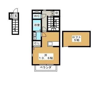ロフト・ルース【2階】の間取り