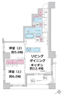 ステラメゾン三軒茶屋【13階】の間取り
