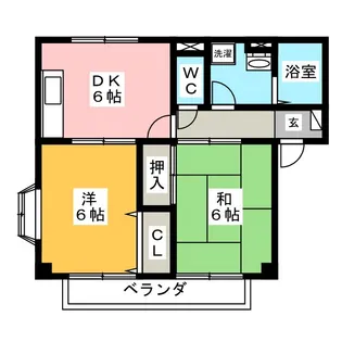 グランデージ白鳥【2階】の間取り