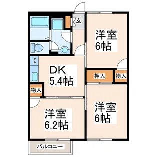 フローラルYM【2階】の間取り