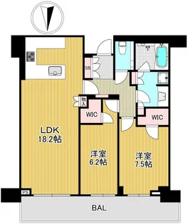 グランドメゾン新梅田タワー THE CLUB RESIDENCE【39階】の間取り