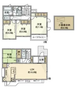 東京都杉並区下井草3【一戸建】の間取り