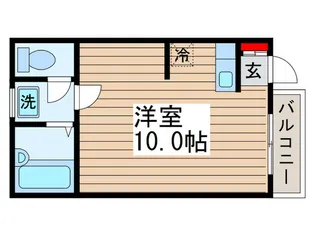 バ-ドハイツ【1階】の間取り