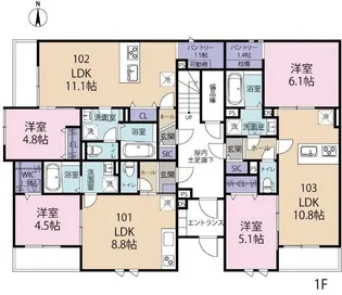 Luna Grace【1階】の間取り