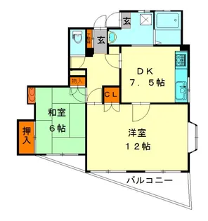 キャスティール四倉【2階】の間取り