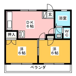 エクセルムトウC【2階】の間取り