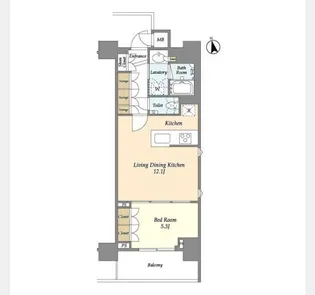 オーブレジデンス神南【10階】の間取り