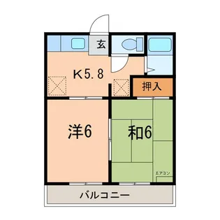 オレンジハイツA【1階】の間取り