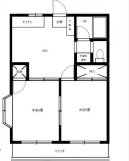 エレガント府中【1階】の間取り