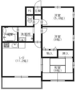 メゾン神港【3階】の間取り