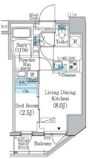 東京都台東区蔵前3【マンション】の間取り