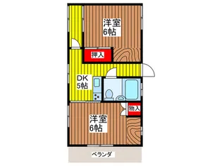 新都心ハイツ【1階】の間取り