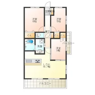 リバーガーデン岸里玉出【11階】の間取り