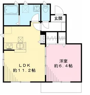 東京都小金井市中町1【アパート】の間取り