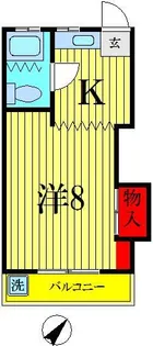 1Kの間取り画像