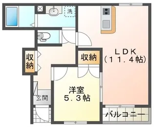 神奈川県小田原市飯泉【アパート】の間取り