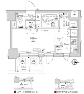 AXAS千鳥町アジールコートSta.【3階】の間取り