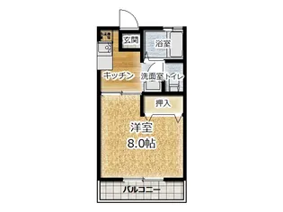 ダブルタイム桃山寮【1階】の間取り