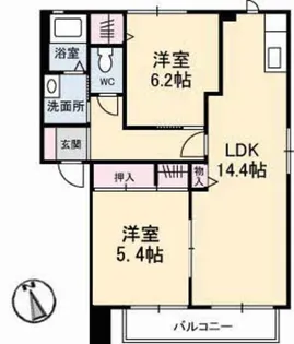 広島県福山市南手城町1【アパート】の間取り