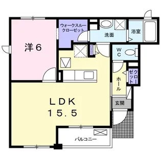 ウイン フォート ヒルズB【1階】の間取り