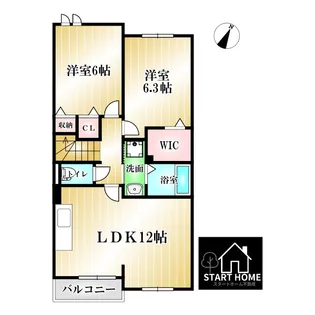 徳島県名西郡石井町石井字白鳥【アパート】の間取り