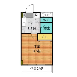 ブロア中村【2階】の間取り
