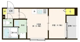 (仮称)六町二丁目7 Designer DiiRA【2階】の間取り