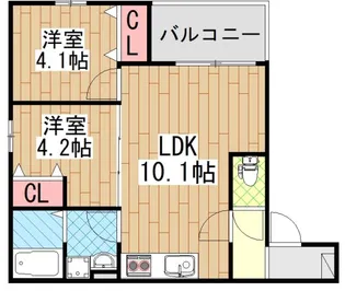 D porta noble【1階】の間取り