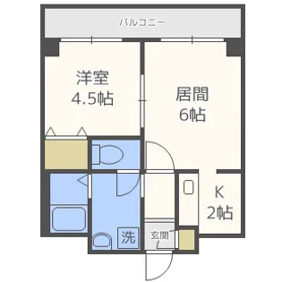 カルフール麻生【3階】の間取り
